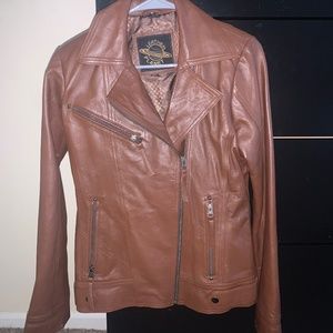 Leather planet jacket